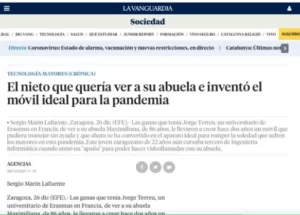 Noticia de móvil para personas mayores Maximiliana, periódico La Vanguardia